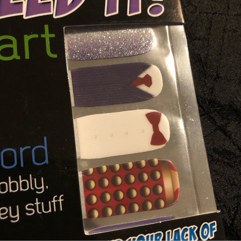 Set of 4 Geek Nail Wrap Art: Tim Burton, Doctor Who, Steampunk new - Picture 9 of 16
